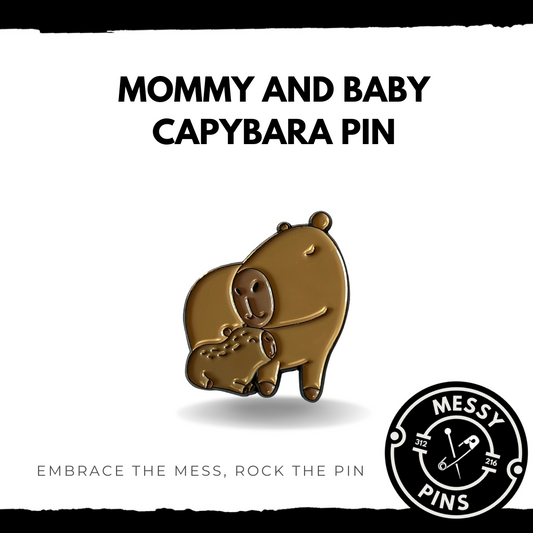 Momma and Baby Capybara Pin