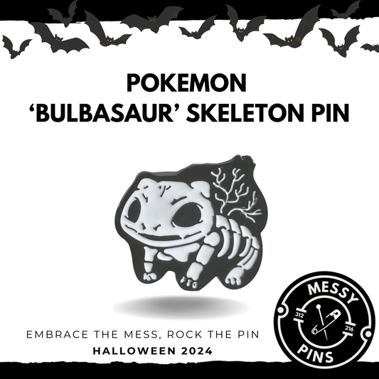 Pokemon 'Bulbasaur' Skeleton Pin