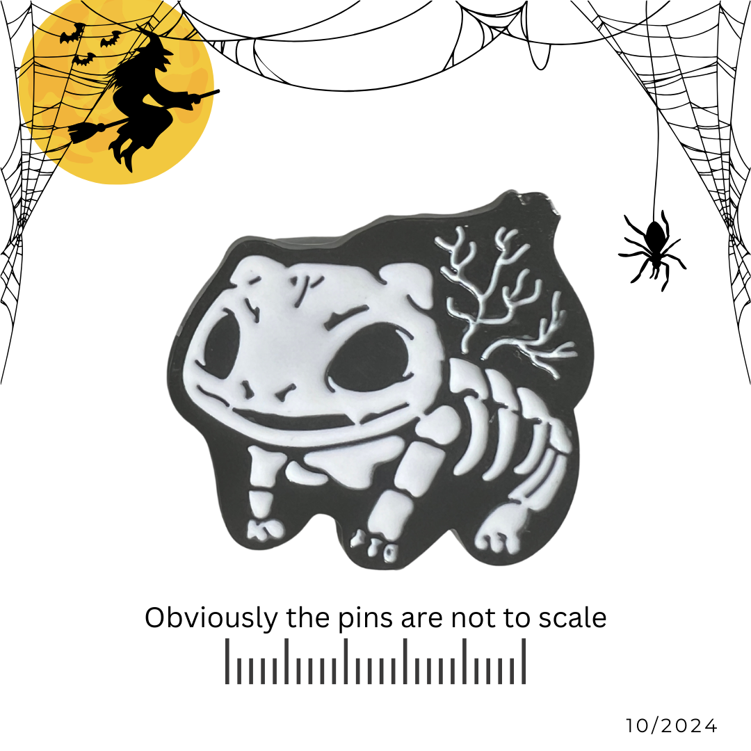 Pokemon 'Bulbasaur' Skeleton Pin