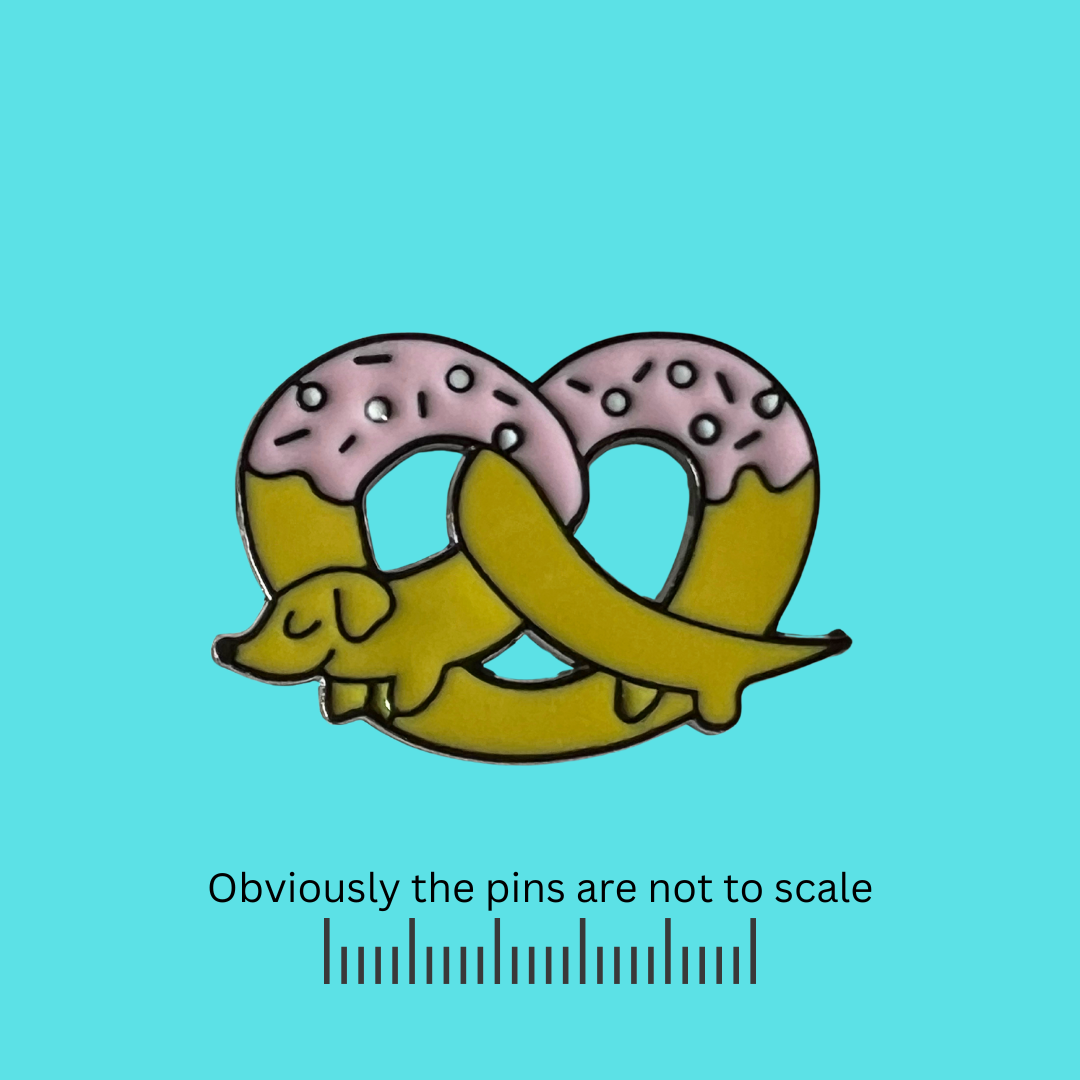 Pretzel + Dachshund Dog Pin