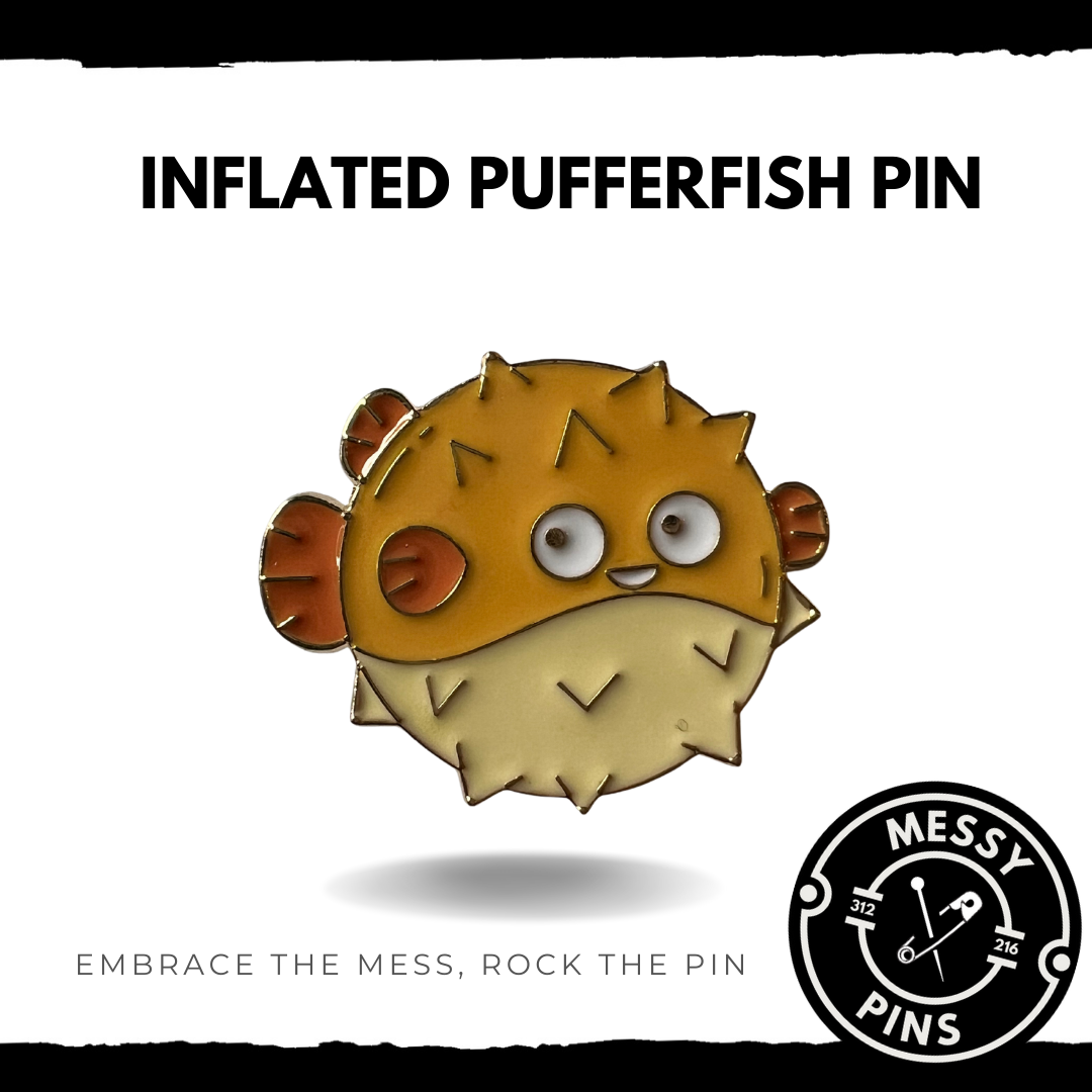 Inflated Pufferfish Pin