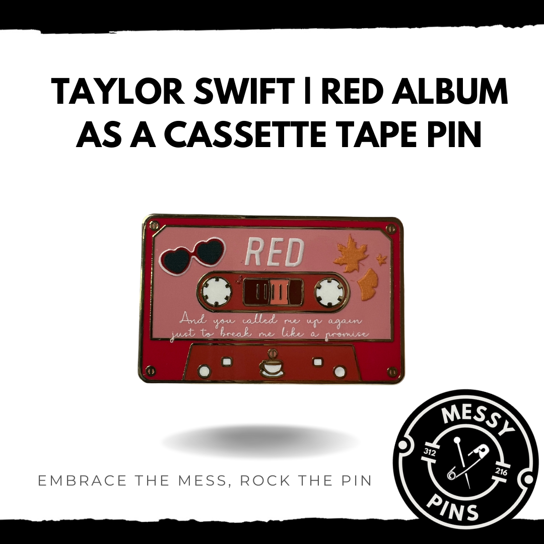 Taylor Swift | Red Album as a Cassette Tape Pin