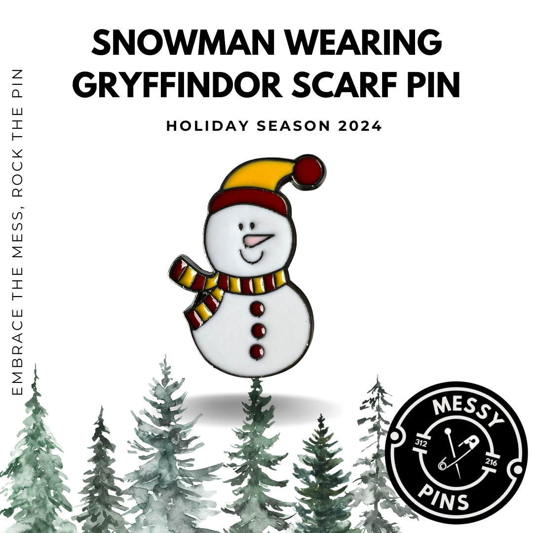 Snowman Wearing Gryffindor Scarf