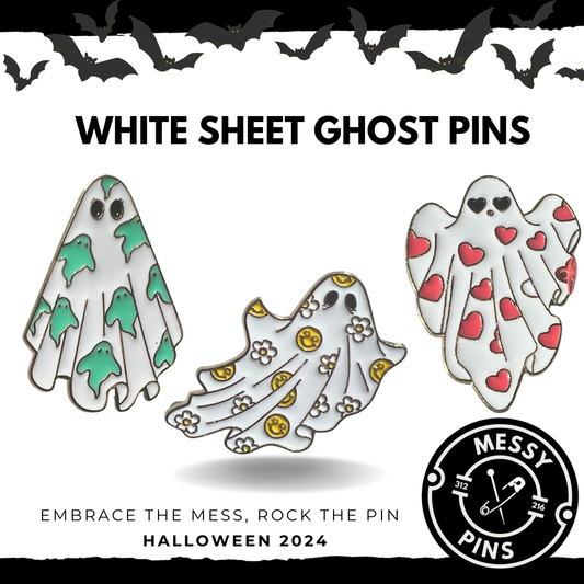 White Sheet Ghosts Pins