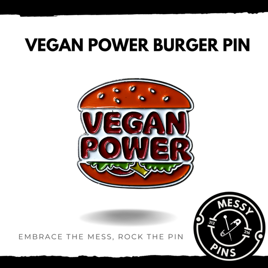 Vegan Power Burger Pin