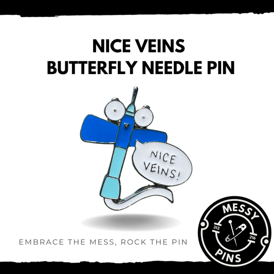 Nice Veins - Butterfly Needle Pin