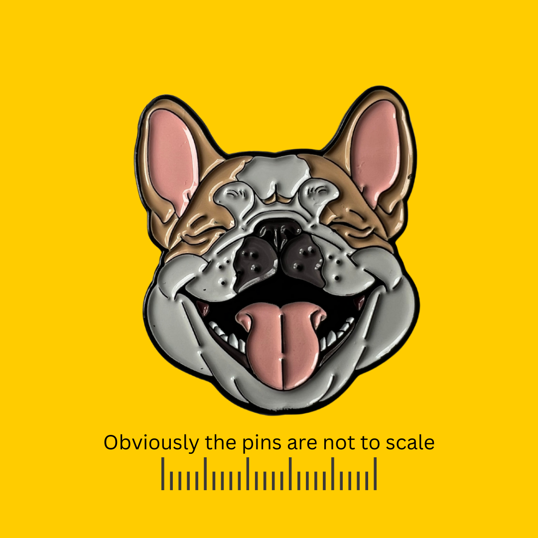 English Bulldog Dog Head Pin